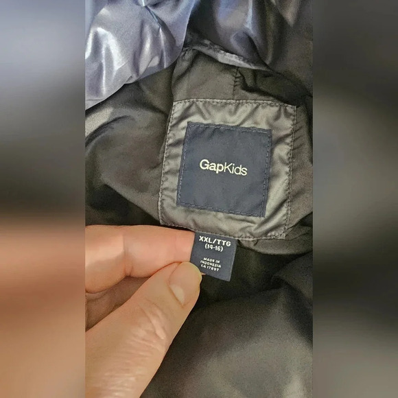 GAP  Kids Girl Grey Warm Jacket Long Size XXL 14-16 - Picture 6 of 7